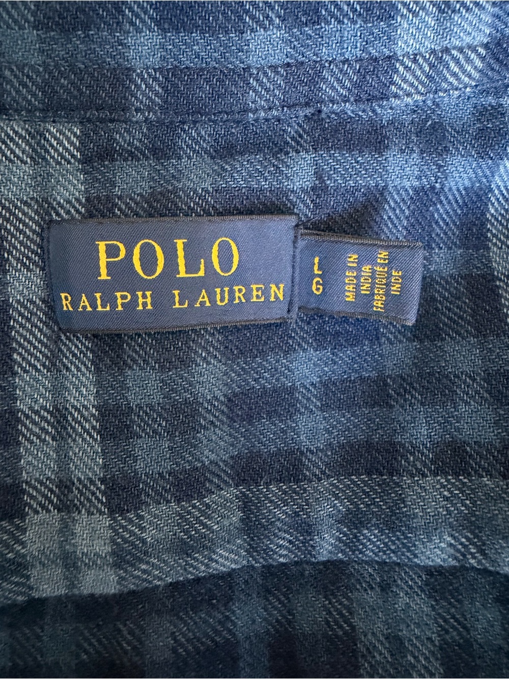 Polo Ralph Lauren Blue Plaid Button-Down Long Sleeve Maxi Shirt Dress Size L - Picture 12 of 15